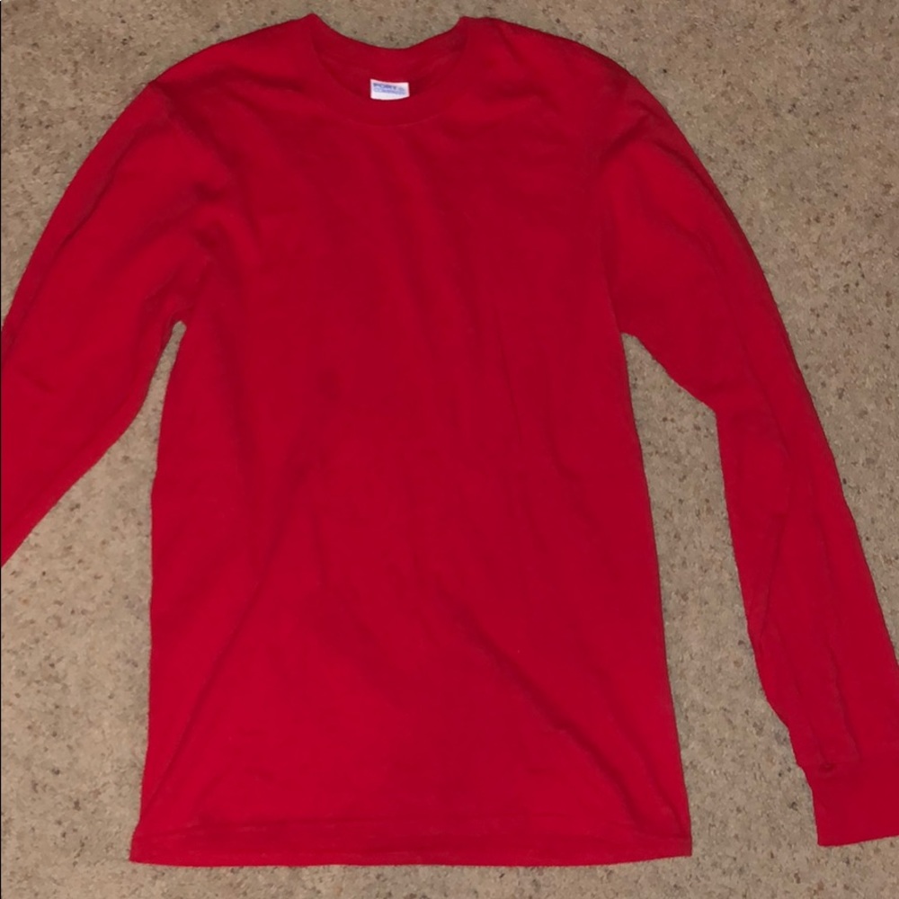 Plain Red Tee.